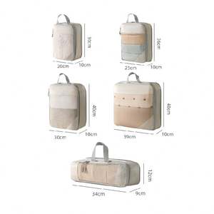 Hole Sale Waterproof Polyester Expandable Luggage Packing <b>Cubes</b> Large Capacity Clothes Compressible Travel Organizers Set - Product Image 2