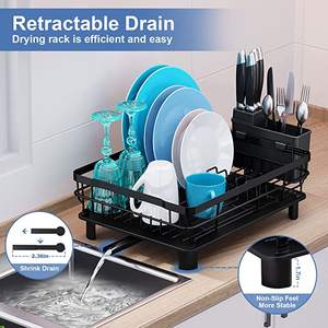 Gran oferta, estante <span class=keywords><strong>de</strong></span> secado <span class=keywords><strong>de</strong></span> platos con <span class=keywords><strong>caño</strong></span> giratorio con escurridor, fregadero <span class=keywords><strong>de</strong></span> Metal, organizador <span class=keywords><strong>de</strong></span> sartenes y soporte <span class=keywords><strong>de</strong></span> utensilios extraíble - Product Image 2