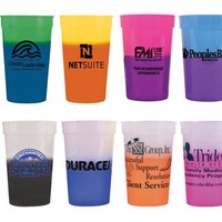 Gobelets de stade G25-942 promotionnels personnalisés, 16 oz, durables, empilables, à changement de couleur à froid, pour fêtes et événements