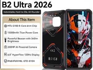 โทรศัพท์มือถือ IIIF150 B2 Ultra 2026 ทนทาน กันกระแทก กันน้ำ ชิป MTK G100 หน่วยความจำ 256GB กล้องหลัก 200MP แบตเตอรี่ 15000mAh - Product Image 1
