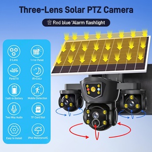Cámara de Seguridad Tipo Domo con Energía Solar 1080P, CMOS, Tres Lentes, Visión Nocturna, PIR, P2P, IP67, Tarjeta de Memoria, 9MP, Pan-Tilt, Bidireccional, 1 Año - Product Image 3