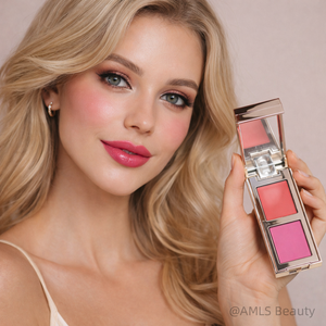 Ready to Ship Mini Travel Size Mineral Blush <b>Palette</b> 2 Colors Cream-to-Powder Long Lasting Waterproof Mirror Custom Packaging - Product Image 4