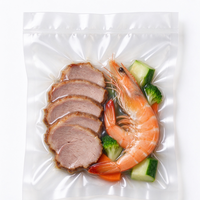 Sac d'emballage sous vide simple, en plastique alimentaire, thermoscellable, sans fermeture éclair, pour la conservation de la viande, des légumes et des aliments