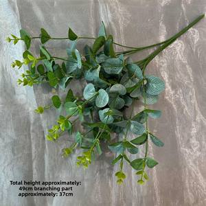 Plantas y Flores Artificiales de la Serie Verde Estilo Mori, Hojas de Eucalipto, Sauce, Bambú y Hierba de Cola de Caballo, Decoración Colgante para Interiores y Exteriores - Product Image 3