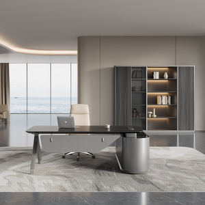 Schreibtisch Office Table L Shaped Modern Office Furniture Commercial Executive Ceo <b>Desk</b> Escritorio De Oficina Office <b>Desks</b> Set - Product Image 3