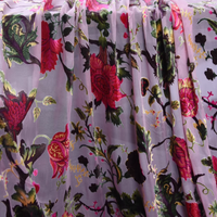 Nouvelle mode imprimé doux Burn Out soie velours tissu pour attrayant dame gracieux excellent châle vêtement vêtements