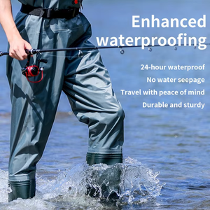Oem 4 lớp không thấm nước Fly Fishing waders cho nam giới Breathable Nylon/PVC ngực waders với hip hỗ trợ 2ply điều chỉnh dây đai - Product Image 4