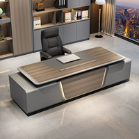 Nuova Scrivania Direzionale di Lusso a L per CEO e Manager, Design Moderno e Minimalista con Accenti LED, Scrivania Esecutiva Premium in Legno