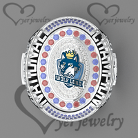 Bague de championnat de football fantastique personnalisée de grande taille, trophée commémoratif du gagnant annuel de la ligue de football fantastique