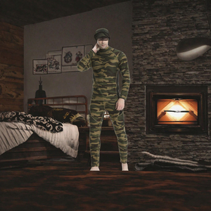 Camouflage <b>Men</b> Long Johns <b>Thermal</b> Knitted Underwear Set Long Sleeve and Pants for Autumn Winter - Product Image 2