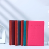 Organisateur/Agenda en cuir PU texturé gaufré multicolore avec fermeture magnétique à bande élastique, 128 feuilles, 80 g/m², ligné, pour bureau et affaires