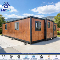 Maison conteneur extensible AS 4100 vérifiée, 20 pieds, 40 pieds, 1 chambre, luxe, galvanisée, pliable, relocalisable, en acier, type bungalow