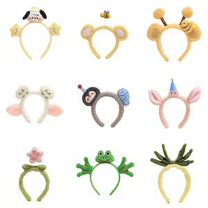 Fascia per Capelli con Animali Cartoon per Bambine - Design Multi-Animaletto Fatto a Mano in Materiali Misti, Fascia Regalo alla Moda - Product Image 3
