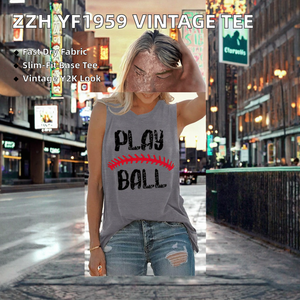 ZZH YF1959 Y2K Vintage Regular Sleeveless Silk/Cotton <b>T</b>-<b>shirt</b> for Women Versatile Slim-Fitting Base <b>Shirt</b> Logo Casual Fashion - Product Image 2