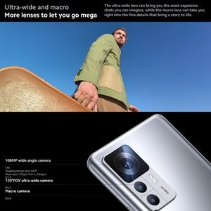 <span class=keywords><strong>Xiaomi</strong></span>-Smartphone d'origine <span class=keywords><strong>12T</strong></span>, version globale 108MP, 8 Go + 256 Go, 2K AMOLED, dimension 8100 Ultra 120Hz, taux de rafraîchissement 5G - Product Image 6