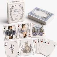 Jeu de cartes de mariage personnalisé en aquarelle lavande d'Oregon, portrait de couple, ensemble de cartes en papier artistique pour cadeaux