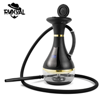 RYKOAL Desain Baru Shisha Elektrik Isi Ulang Tanpa Arang Portabel dengan Kit Kemasan EVA
