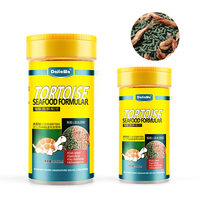 Nourriture pour tortue, ver de ver et crevettes séchés au soleil, mélange de poissons, bâtons de tortue