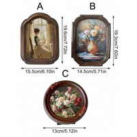 Cadre photo vertical en résine synthétique, imprimé en typographie, style européen vintage, fabriqué en Chine, étiquetable et suspendable, pour table