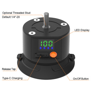 Support de caméra à ventouse électrique puissant de 3 pouces, base à ventouse intelligente à forte capacité de charge avec certification CE pour les vlogs de <span class=keywords><strong>voyage</strong></span> - Product Image 5