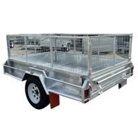 Remorque à benne basculante Hyroad galvanisée à chaud 7x4 pieds, à essieu simple, remorque utilitaire, capacité de charge de 750 kg