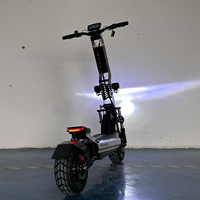 Trottinette électrique pliable avec grand pneu de 13 pouces, double moteur, logo sur la barre et la plateforme, et logo