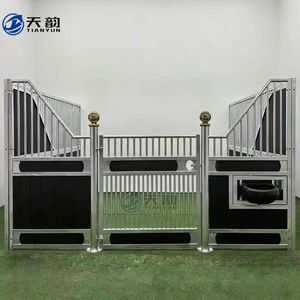 Panneau <span class=keywords><strong>de</strong></span> box à chevaux préfabriqué galvanisé populaire, galvanisé à chaud et thermolaqué, style européen, avec toit - Product Image 4