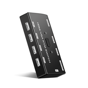 FJ-HVK201 FJGEAR 2 cổng HDMI + <span class=keywords><strong>VGA</strong></span> KVM Switcher một bộ các phím và chuột điều khiển hai máy tính 2 chế độ chuyển đổi 1920*1080/4K - Product Image 4