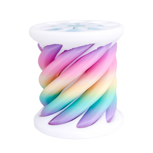 3D Printed EVA Material Stress Relief Educational Development Spiral Three-Dimensional Structure Fidget Spinner Two-Color Swirl - Product Image 5