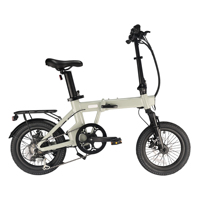 Vélo électrique pliable TopRideX 2026 16 pouces, cadre en alliage d'aluminium, batterie lithium, moyeu arrière, homologué pour le transport urbain multi-modus