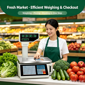 Báscula NVK TM-A20b con más de <span class=keywords><strong>10000</strong></span> PLU, Pantalla LCD para Recibos y Etiquetas, 189 Teclas, Bandeja de Acero Inoxidable, WiFi Opcional, Windows 10 y Windows 11 - Product Image 3