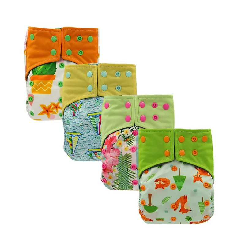 New Design Baby Reusable Washable Pocket Cloth Diapers Nappy With Insert