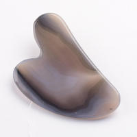 Outil de massage Gua Sha unique en agate et rouleau facial pour le SPA et la thérapie d'acupuncture, pour réduire les gonflements et sculpter la mâchoire