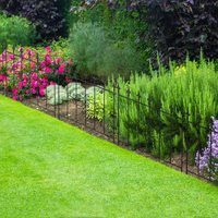 Valla de jardín decorativa para el hogar, Panel de Metal resistente al polvo, con borde plegable de hierro, para exteriores