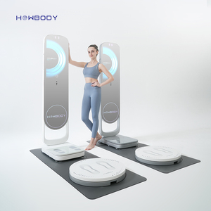 Balance connectée intelligente HOWBODY avec miroir de gym, impédancemètre, mesure <span class=keywords><strong>BMR</strong></span>, masse grasse et musculaire, et fonction thérapie numérique pour le poids corporel et la composition corporelle - Product Image 3
