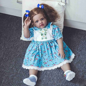 Muñecas Afroamericanas Reborn Realistas de Tamaño Real de 24 Pulgadas para Niños, Adorable Bebé de Silicona que <span class=keywords><strong>Bebe</strong></span> Leche, Acabada - Product Image 5