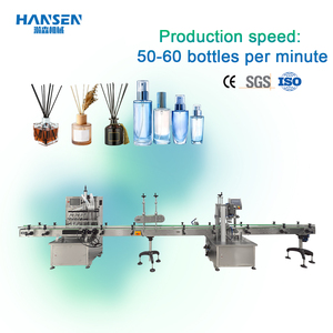 Línea de Producción Automática de Llenado y Tapado de Alta Velocidad, Máquina Integrada de Llenado y Tapado de Loción Cosmética, Aroma y Líquidos - Product Image 1