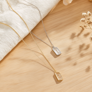 Collana a Catena Fine D con Ciondolo in Oro e Argento Acero 45434 - Product Image 3