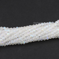 Perles de cristal de quartz clair rondes à micro facettes plaquées naturelles en gros pour la fabrication de bijoux à bricoler soi-même 2 3 4mm, longueur 38cm