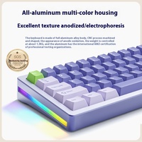 Clavier mécanique haut de gamme Xinmeng M71V2 71 touches, trois modes, USB Type-C, en aluminium, personnalisable, hot-swappable, avec joint, gravure latérale, RGB, pour le gaming