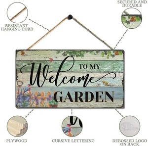 Letrero Colgante de <span class=keywords><strong>Madera</strong></span> Personalizado, Decoración de Pared, Placa Vintage de 30*15cm con Letras Impresas Temáticas - Product Image 3
