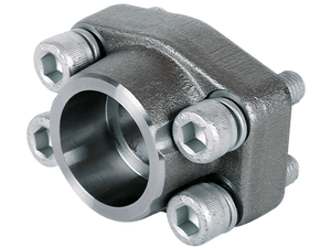 Acier inoxydable hydraulique poli, code SAE 61, 3000 psi, connexion soudée à douille, double bride plate, côté plat, ISO 6162 J518 - Product Image 3