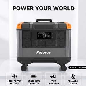 Centrale Électrique Portable 3000W 2688Wh LiFePO4 avec Générateur Solaire à Charge Rapide MPPT, Centrale Électrique de Balcon, Alimentation de Secours, Stock UE - Product Image 1