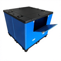 Conteneur en plastique ondulé de grande taille, écologique, en HDPE, 1000L