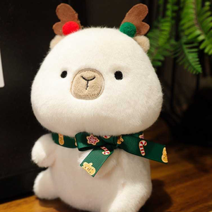 In Stock Furry Christmas Capybara Reindeer Cute Adorable Plush Toys Stuffed Animal Toys <b>Arcade</b> Game With Bag Charm for Boys - Product Image 1