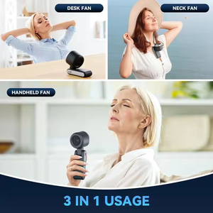 Portable High-Speed Air Cooling Handheld <b>Fan</b> Foldable LED Display Mini Turbo <b>Fan</b> Car Household Use Battery-Powered Brushless - Product Image 3