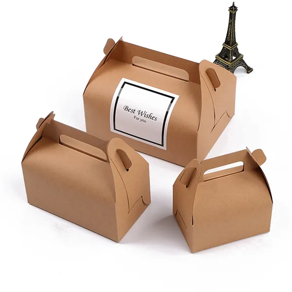 Nuovo Prodotto di Imballaggio di Carta Della Torta Scatola di Carta Kraft Mini Cake Box caja de madera para regalo