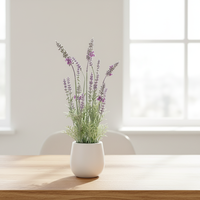 OH ARTS Vente en gros de petites lavandes artificielles en pot, pots de fleurs de lavande pour la décoration intérieure et extérieure