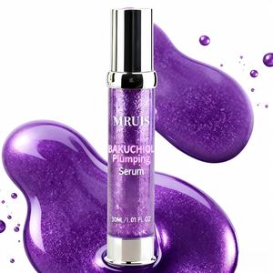 Venta al por mayor 30ml Bakuchiol Plumping suero ácido hialurónico cara antienvejecimiento blanqueamiento hidratante reafirmante elasticidad cuidado de la piel - Product Image 1