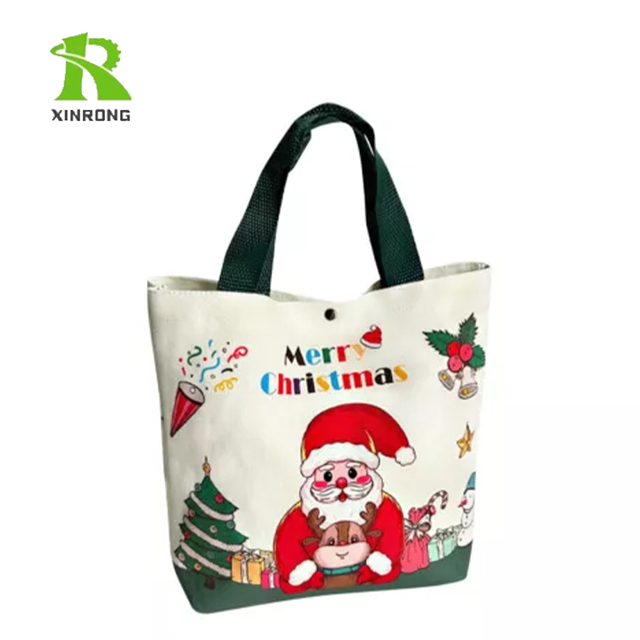 High Quality Christmas Canvas Tote Bag Grocery Shopping Canvas Tote Bags for Sale